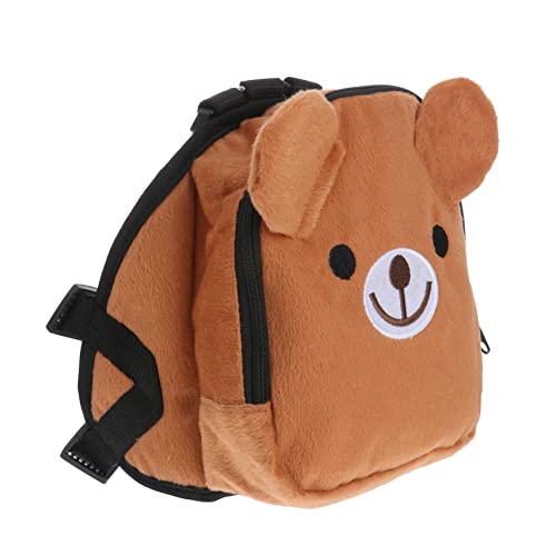 DRESSOOS Stofftier-Hunderucksack Größe L Braunbär multifunktionaler Geschirr Umhängetasche Hundetragetasche von DRESSOOS