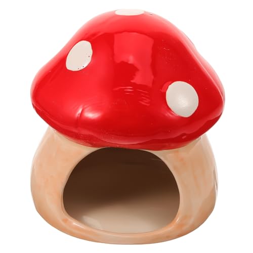 DRESSOOS Keramik Hamsterhaus Mit Pilz Design Als Versteck Und Spielplatz Für Kleine Haustiere Wie Zwerghamster Und Rennmäuse DRESSOOS Keramik Hamsterhaus Mit Pilz Design Als Versteck Und Spielplatz Für Kleine Haustiere Wie Zwerghamster Und Rennmäuse von DRESSOOS