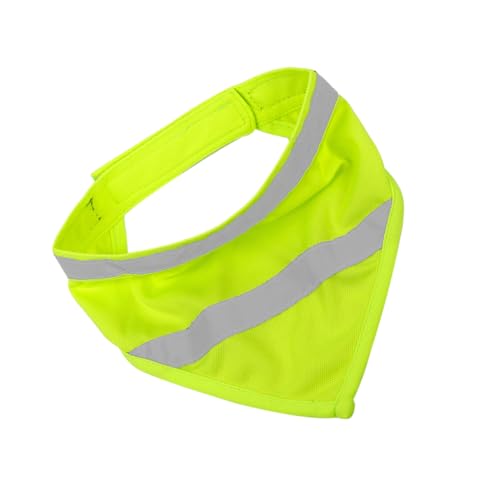 DRESSOOS Nachtlätzchen Reflektierender Haustierschal Polyester Bandana Leicht Zu Waschen Helle Neongelbe Hundehalsband-Alternative von DRESSOOS