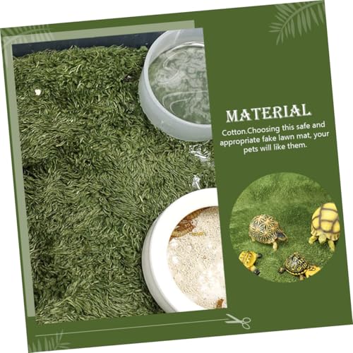 DRESSOOS Reptilien Teppich aus Baumwolle Feuchtigkeitsabsorbierend und Atmungsaktiv Wiederverwendbare Terrarien Matte für Kriechtiere und Schildkröten rutschfest Natürliches Kletter von DRESSOOS