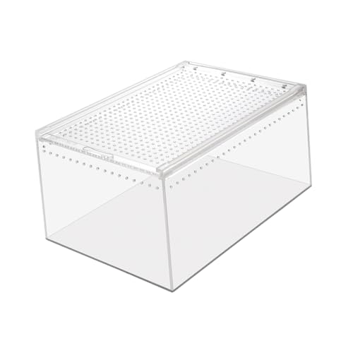 DRESSOOS Reptilienbox Eidechsen Terrarium Reptilienzuchtkäfige Reptilienzuchthülle Transparenter Reptilienkäfig Reptilienöl Reptilchip Ägyptisches Aquarium Reptilien Acryl von DRESSOOS