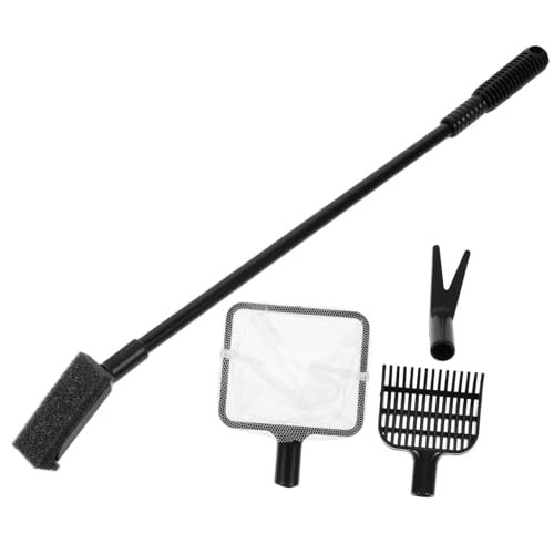 DRESSOOS Aquarium Algen Rasiermesser Schaber 1 Set Aquarienreinigungsbürste Algenkratzer 4 1 Fischtank Reinigungsbürste Für Effektive Reinigung Von Aquarien Und Kleinen Fischtanks Schwarze Acrylbürste von DRESSOOS