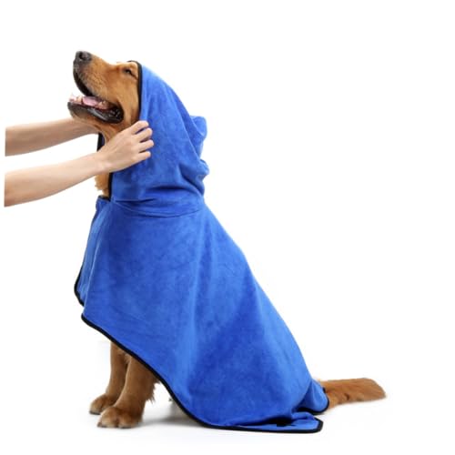 DRESSOOS Schnelltrocknender Mikrofaser-hundebademantel Blau XL Ultra Saugfähiges Handtuch Für Hunde Und Katzen Zum Baden Und Trocknen Einfach Anzulegen Und Verstellbar DRESSOOS Schnelltrocknender Mikrofaser-hundebademantel Blau XL Ultra Saugfähiges Handtuch Für Hunde Und Katzen Zum Baden Und Trocknen Einfach Anzulegen Und Verstellbar von DRESSOOS