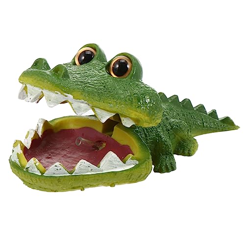 DRESSOOS Kreative Krokodil Deko Für Aquarien Realistisches Künstliches Ornament Für Fischlandschaften Ideales Zubehör Für Aquarien Und Wasserlandschaften Lang von DRESSOOS
