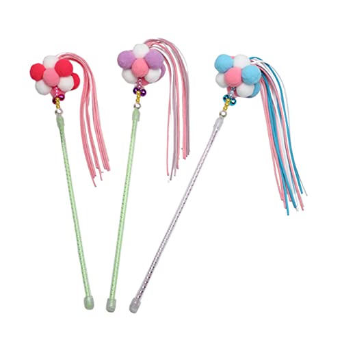 DRESSOOS Katzenspielzeug 3 Stücke Interaktive Katzenangel mit Plüschball und Quaste für Kätzchen Fördert Spiel und Bewegung DRESSOOS Katzenspielzeug 3 Stücke Interaktive Katzenangel mit Plüschball und Quaste für Kätzchen Fördert Spiel und Bewegung von DRESSOOS