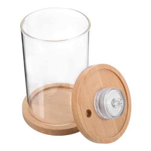 DRESSOOS Aquarium-Set Aquarium Mit -Beleuchtung Auslaufsicher Pflegen Holzdeckel Für Fische Auf Dem Schreibtisch Oder Zu Hause von DRESSOOS