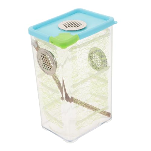 DRESSOOS Transparentes Reptilien zuchtterrarium mit Belüftung Langlebige Futterbox für Frösche Gottesanbeterin und Springspinne Einfach zu Reinigen für Amphibien und Stabheuschrecken von DRESSOOS