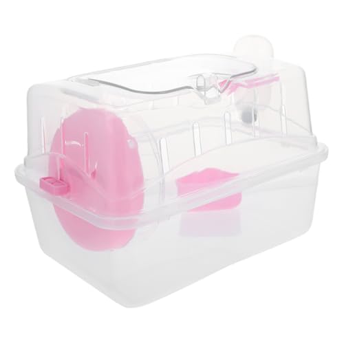 DRESSOOS Transportbox für Kleintiere, Außenkäfig für Hamster, Reisegriff, Kunststoff, vollständig transparent von DRESSOOS