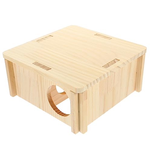 DRESSOOS Exquisites Hamsterversteck Aus Holz Sicheres Versteck Nest Für Hamster Meerschweinchen Spielzeug Haustierkabine Übungsplattform 20 X 20 X 9 5 DRESSOOS Exquisites Hamsterversteck Aus Holz Sicheres Versteck Nest Für Hamster Meerschweinchen Spielzeug Haustierkabine Übungsplattform 20 X 20 X 9 5 von DRESSOOS