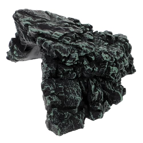 DRESSOOS Reptilienversteck Kunstharz Versteckhöhle Schildkröte Reptilientank-Dekoration Haustier-schlangentank- Leicht Zu Reinigen von DRESSOOS
