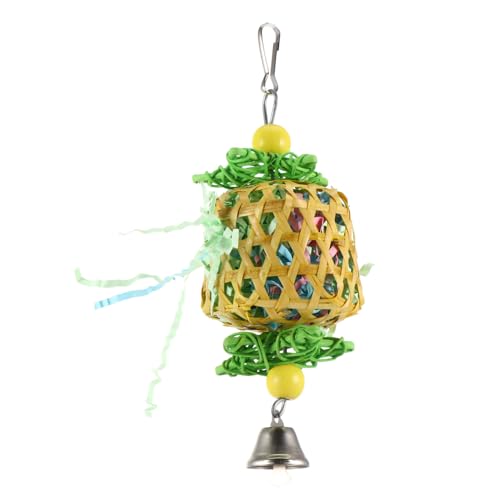 DRESSOOS Schaukelspielzeug für Vögel Schaukelspielzeug für Papageien zum Aufhängen Spielzeug für Papageien Vogelkauspielzeug aus Rattan mit Glöckchen zufällige Farbe DRESSOOS Schaukelspielzeug für Vögel Schaukelspielzeug für Papageien zum Aufhängen Spielzeug für Papageien Vogelkauspielzeug aus Rattan mit Glöckchen zufällige Farbe von DRESSOOS