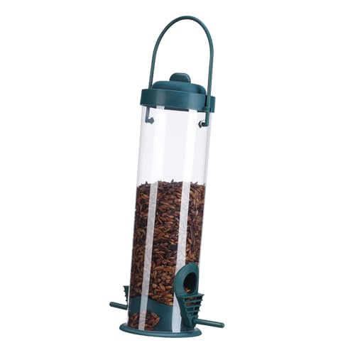 DRESSOOS Hängender Vogel-futterspender Für Wildvögel Automatischer Futterspender Mit Klarem Röhrendesign Und Stabiler Basis Für Garten Und Balkon-Dekoration von DRESSOOS