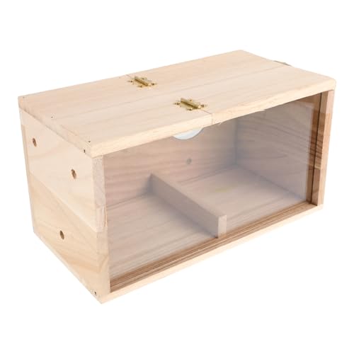 DRESSOOS Sittich Vogelkäfig Mit Transparentem Sichtfenster Nistkasten Aus Holz Für Draußen Brutkasten Für Sittiche Und Conures Hängend Oder Außenmontiert Vogelhaus Als Zuchtbox DRESSOOS Sittich Vogelkäfig Mit Transparentem Sichtfenster Nistkasten Aus Holz Für Draußen Brutkasten Für Sittiche Und Conures Hängend Oder Außenmontiert Vogelhaus Als Zuchtbox von DRESSOOS