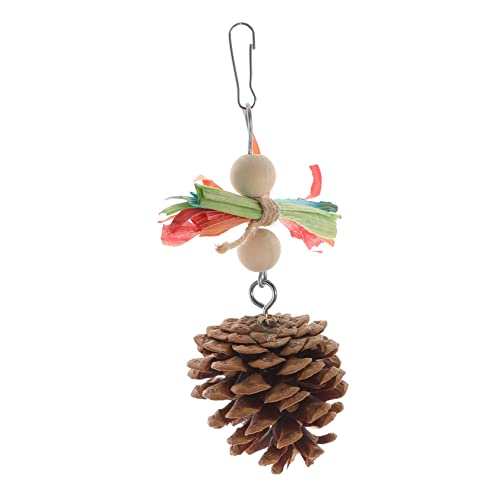 DRESSOOS Vogelkäfig-Spielzeug Papagei-schredderspielzeug Natürliche Tannenzapfen Holzkauen Für Vögel Sittiche Wellensittiche von DRESSOOS