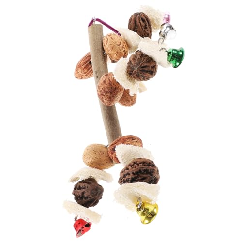 DRESSOOS Vogelkauen Spielzeugkäfig Hängende Spielzeug Cockatiel Toys Vogelspielzeug Chotes Natürlicher Vogel Spielzeug, Das Papageienspielzeug Bissresistante Vogelspielzeug Haustier Kaut von DRESSOOS