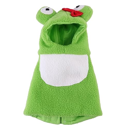 DRESSOOS Vogelkleidung Lustige Papageienkleidung Taubenkleidung Vogelkostü Vogeltränke für Käfig Vogelaccessoires Vogelzubehör Kleider Vogel-Kleidung Cosplay Vogel-Hoodie Polarfleece Green von DRESSOOS