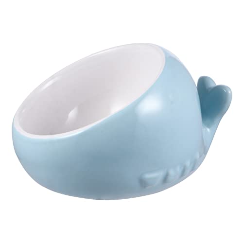 DRESSOOS Wal-Katzennapf Futterspender für Katzen Wassernapf für Welpen Rutschfester Katzennapf Katzengericht pet Bowl pet Food Container Snackschale für Katzen Trinkschale Keramik Blue DRESSOOS Wal-Katzennapf Futterspender für Katzen Wassernapf für Welpen Rutschfester Katzennapf Katzengericht pet Bowl pet Food Container Snackschale für Katzen Trinkschale Keramik Blue von DRESSOOS