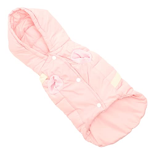 DRESSOOS Hundewelpen Wärmende Hundebekleidung Für Den Herbst/Winter Fleece Weste Mit Für Kleine Und Katzen Tragbar Und Bequem Pink Größe Für Bis Hundebademantel Kleine von DRESSOOS