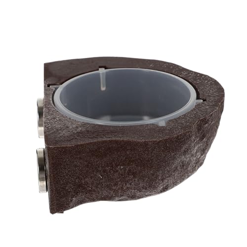 DRESSOOS Futternapf für Reptilien Schildkrötenfutter magnetischer Wasserspender für Eidechsen leicht zu reinigen sicher zu pflegen abgerundete Kanten Felsen rotes Design von DRESSOOS