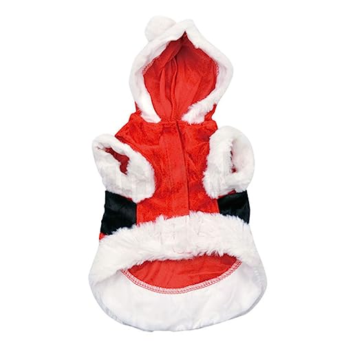 DRESSOOS Hundekleid Haustierkleidung Hundeweste Weihnachtsmann Hundekostüm Gemütlicher Weihnachtspullover Mit Kapuze DRESSOOS Hundekleid Haustierkleidung Hundeweste Weihnachtsmann Hundekostüm Gemütlicher Weihnachtspullover Mit Kapuze von DRESSOOS