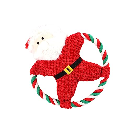 DRESSOOS Kauspielzeug für Weihnachtswelpen Beißendes Spielzeug des Weihnachtswelpen Weihnachtshund Plüschtier Spielzeuge weihnachtliches Zähneknirschen Soundspielzeug der Hund Haustier von DRESSOOS
