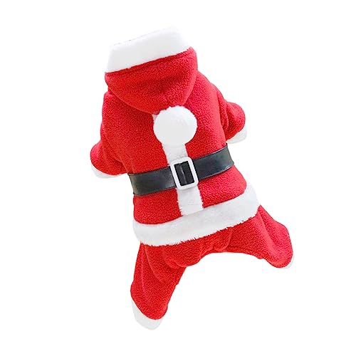 DRESSOOS atmungsaktives Partykostüm Weihnachten kostüm Weihnachten Kleidung Weihnachtskostüme für Haustiere warm Kleider Hundebekleidung Kleidung für Haustierhunde Haustier Hund Weste rot von DRESSOOS