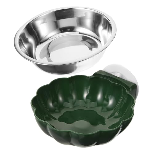 DRESSOOS Hundefutter- und Wassernapf Hängender Futternapf Aus Edelstahl Verschleißfest Leicht Zu Reinigen für Welpen und Kätzchen von DRESSOOS