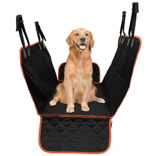 DRESSOOS wasserdichte Hundedecke Für Autositz rutschfeste Rückbankabdeckung Komfortable Stylische Und Leicht Zu Installierende Autoschutzmatte Für Haustiere von DRESSOOS