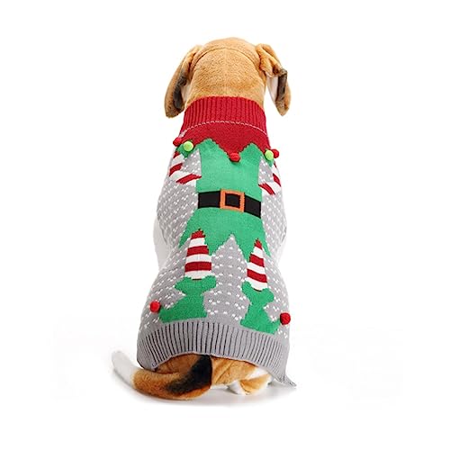 DRESSOOS Warmer Hundepullover mit Clownmuster Haustier-hundekleidung Weihnachtsthema Größe XL von DRESSOOS