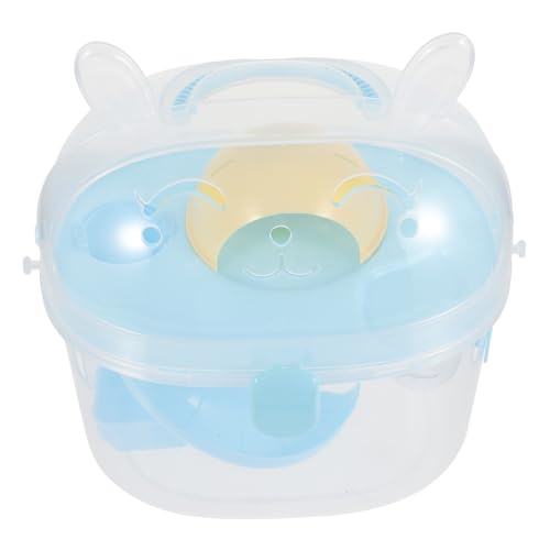 DRESSOOS Hamster Tragetasche Tragbarer Käfig Für Kleine Haustiere Robuster Kunststoff Für Reisen Geeignet Für Hamster Zwerghamster Meerschweinchen Chinchillas Transparent von DRESSOOS