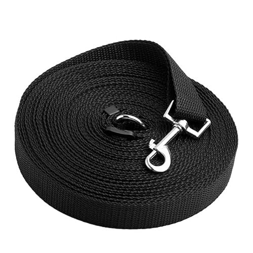 DRESSOOS Hundeleine 7M x Robuste Nylon Training Leine Für Hunde Langlebiges Flexibles Seil Für Training Und Auslauf Ideal Für Große Und Aktive Hunde Schwarze von DRESSOOS