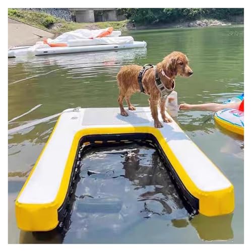 Dog Bathing Ladder, Foldable Ramps for Pools, Sea, Pier, Boat, Floating Non-Slip Eva Lying Platform Dogs up to 60 kg, Easy Inflate and Deflate (Yellow Dog Bathing Ladder, Foldable Ramps for Pools, Sea, Pier, Boat, Floating Non-Slip Eva Lying Platform Dogs up to 60 kg, Easy Inflate and Deflate (Yellow von DRFGHK