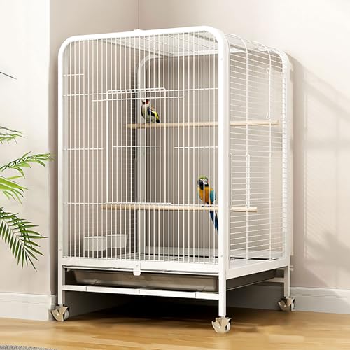 Flugkäfig für kleine Papageien DIY Indoor/Outdoor mit Rädern - Abnehmbares Tablett & Reise Vogel Kanarienvogel Nymphensittiche Lovebird Wellensittiche Finkenkäfige Flugkäfig für kleine Papageien DIY Indoor/Outdoor mit Rädern - Abnehmbares Tablett & Reise Vogel Kanarienvogel Nymphensittiche Lovebird Wellensittiche Finkenkäfige von DRFGHK