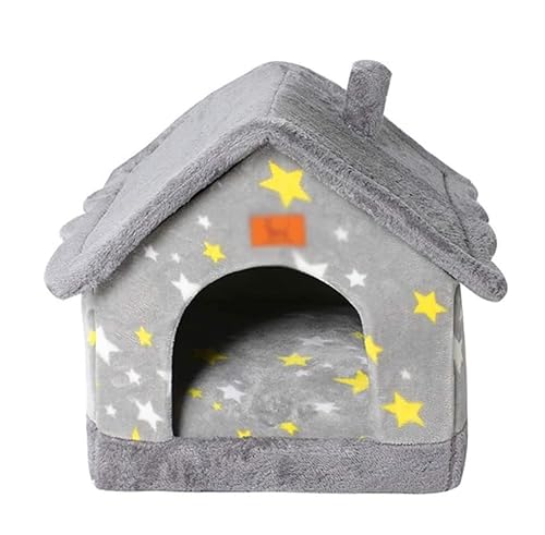 Katzenbett Haustierbett Abnehmbares Katzenbett Haus Zwinger Nest Haustiernest Katzenzelt Hundehütte Winter Warm Hundehaus Kissen Haustierprodukte Katzenmatte Haustierbett Hundesofa Schlafen (Color : von DRMEE