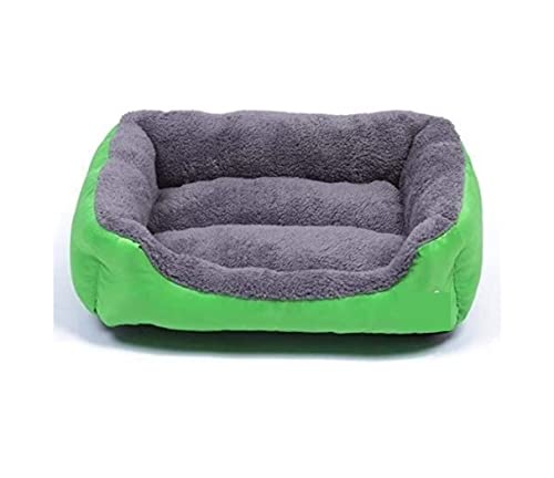 Katzenbett Haustierbett Haustierbett Hundebett Für Kleine, Mittelgroße Und Große Hunde, Großer Korb, Wasserdichter Boden, Weiches Fleece, Warmes Katzenbett, Sofahaus Hundesofa Schlafen (Color : Grün von DRMEE