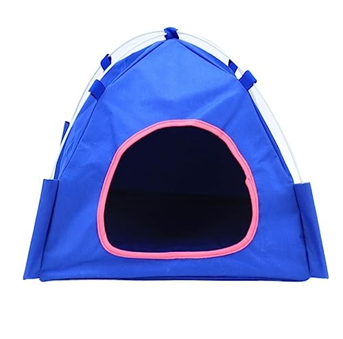 Katzenbett Haustierbett Haustierzelt, Höhlenbett Für Katzen, Kleine Hunde, Weicher Stoff, Tragbar, Faltbar, Pop-Up-Katzenzelt, Kätzchenbett, Wasserdicht Hundesofa Schlafen ( Color : Blue , Size : 37*3 von DRMEE