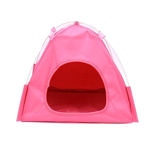 Katzenbett Haustierbett Haustierzelt, Höhlenbett Für Katzen, Kleine Hunde, Weicher Stoff, Tragbar, Faltbar, Pop-Up-Katzenzelt, Kätzchenbett, Wasserdicht Hundesofa Schlafen ( Color : Rosa , Size : 37*3 von DRMEE