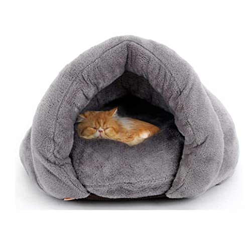 Katzenbett Haustierbett Herbst Winter Welpen Haustier Bett Katze Hund Weiche Warme Nest Zwinger Bett Höhle Haus Schlafsack Matte Pad Zelt Haustiere Gemütliche Betten Haustier Nest Hundesofa Schlafen ( von DRMEE