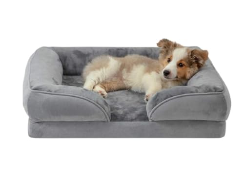 Katzenbett Haustierbett Hundebetten Für Große Hunde, Maschinenwaschbar Und rutschfeste Unterseite, Großes Hundebett, Haustierbett Hundesofa Schlafen (Color : B, Size : 88 * 64cm) von DRMEE