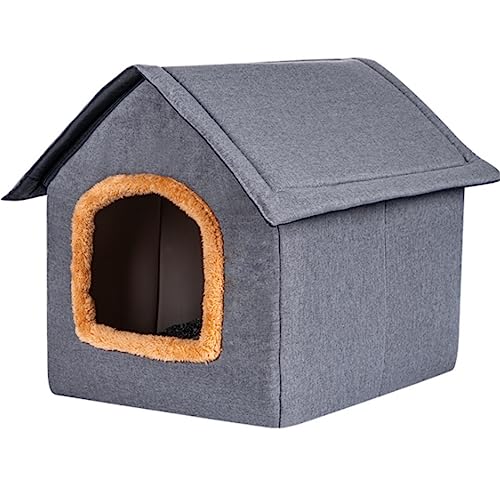 Katzenbett Haustierbett Katzenbetten Für Den Innenbereich, Wetterfeste Katzenbetten, Warmes Und Komfortables, Sicheres Haustierhaus Und Tierheim Hundesofa Schlafen (Color : B, Size : 30 * 26 * 28cm) von DRMEE