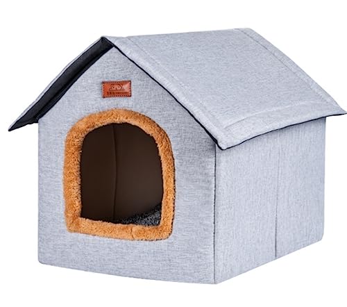 Katzenbett Haustierbett Katzenbetten Für Den Innenbereich, Wetterfeste Katzenbetten, Warmes Und Komfortables, Sicheres Haustierhaus Und Tierheim Hundesofa Schlafen (Color : C, Size : 30 * 26 * 28cm) von DRMEE