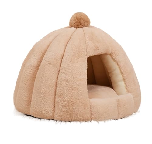 Katzenbett Haustierbett Katzenbetten Für Innenkatzen, Iglu, Groß, Dick, Für Katzen Und Hunde, Faltbares Katzenzelt, Katzenbett, Kätzchenbett, Weich Und Warm Hundesofa Schlafen (Color : A, Size : 48* von DRMEE