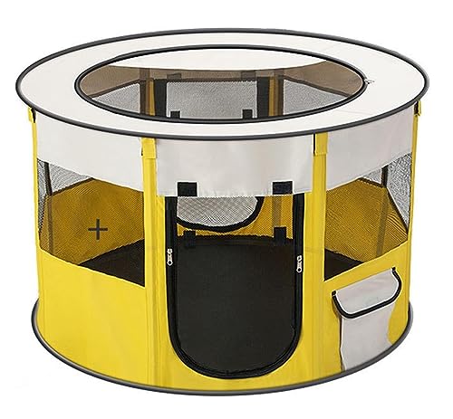 Katzenbett Haustierbett Katzenzelt, Hundehaus, Haustierzelt, Atmungsaktives Hundezelt Für Drinnen Und Draußen, Weiches, Bequemes Haustier-Schlafzelt Hundesofa Schlafen ( Color : Yellow , Size : 72*72* von DRMEE