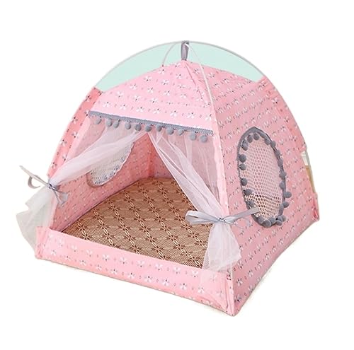 Katzenbett Haustierbett Katzenzelt, Pop-Up-Katzenhaus, Outdoor-Haustiergehege, Zelt, Tragbarer Innen-Laufstall Für Katzen, Kleine Hunde Im Hof Hundesofa Schlafen (Color : C, Size : 36 * 36cm) von DRMEE