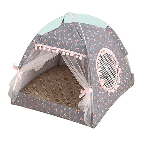 Katzenbett Haustierbett Katzenzelt, Pop-Up-Katzenhaus, Outdoor-Haustiergehege, Zelt, Tragbarer Innen-Laufstall Für Katzen, Kleine Hunde Im Hof Hundesofa Schlafen (Color : D, Size : 36 * 36cm) von DRMEE