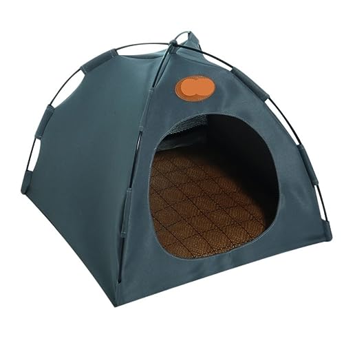 Katzenbett Haustierbett Katzenzelt-Höhlenbett Mit Abnehmbarem Kissen, 2-in-1-Katzen-Hundezelt-Betthaus, Katzennest-Schlafsack Hundesofa Schlafen (Color : B, Size : 48 * 48 * 42cm) von DRMEE