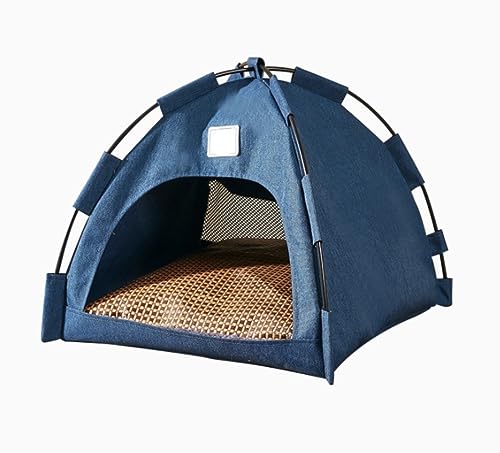 Katzenbett Haustierbett Pop-up-Haustier-Katzenzelt, Tragbares Katzenzelt, Haustier-Hundekatzenzelt Mit Weichem Kissen, Katzengehege Im Freien, Haustierzelt Hundesofa Schlafen ( Color : C , Size : 42*4 von DRMEE