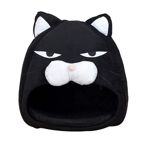 Katzenbett Haustierbett Weiches Samttuch Haustierbett Jurte Katzenkissenbett Katzenvilla Winter Warmes Tiefschlafbett Abnehmbares Katzenhundebett Katzenzubehör Hundesofa Schlafen (Color : Black, Siz Katzenbett Haustierbett Weiches Samttuch Haustierbett Jurte Katzenkissenbett Katzenvilla Winter Warmes Tiefschlafbett Abnehmbares Katzenhundebett Katzenzubehör Hundesofa Schlafen (Color : Black, Siz von DRMEE
