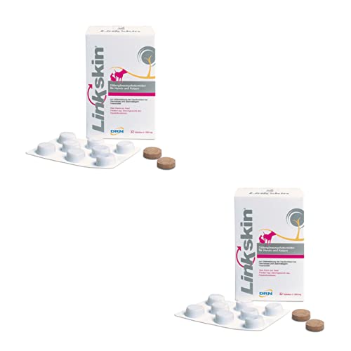 DRN LINKSKIN für Hunde und Katzen - Doppelpack - 2 x 32 Tabletten von DRN