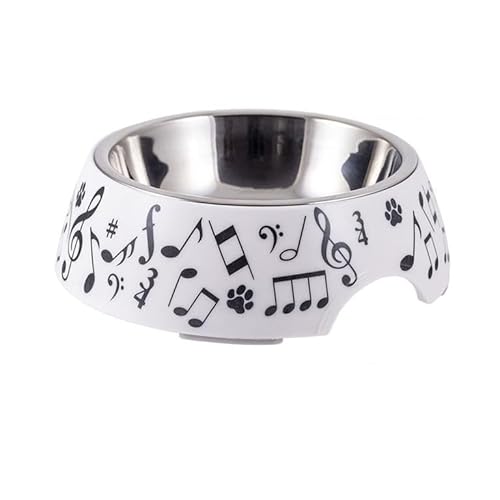 Abnehmbarer Futternapf für Hund oder Katze, mit Musiknoten, groß, 18 x 18 x 7 cm von DRW